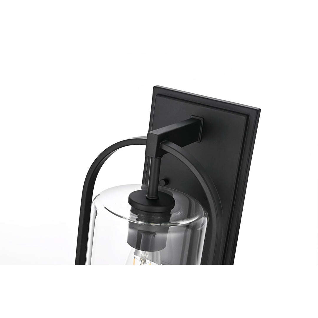 8 Inch Outdoor Wall Sconce In Black - View 5 - Joshua Marshal