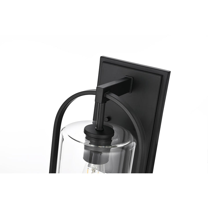 8 Inch Outdoor Wall Sconce In Black - View 5 - Joshua Marshal