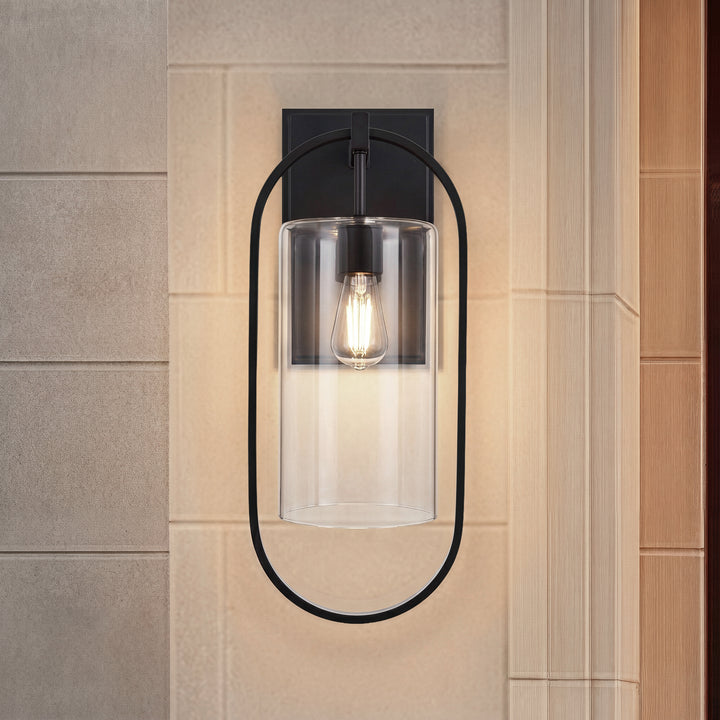 10 Inch Outdoor Wall Sconce In Black Black Finish - LIGHTING by Joshua Marshal
