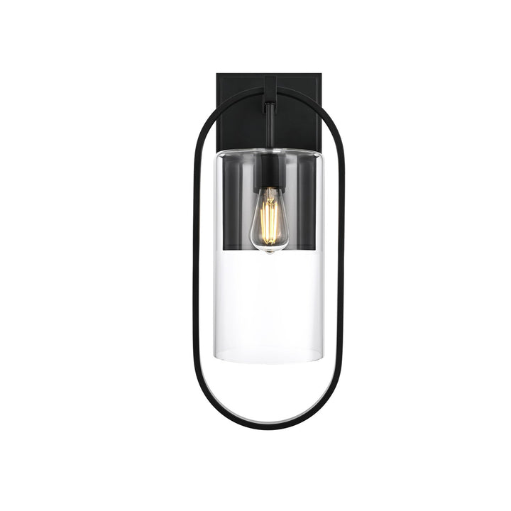 10 Inch Outdoor Wall Sconce In Black - View 3 - Joshua Marshal