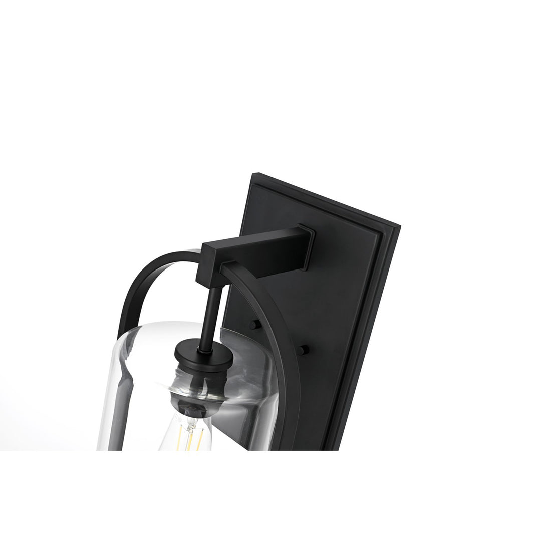 10 Inch Outdoor Wall Sconce In Black - View 5 - Joshua Marshal