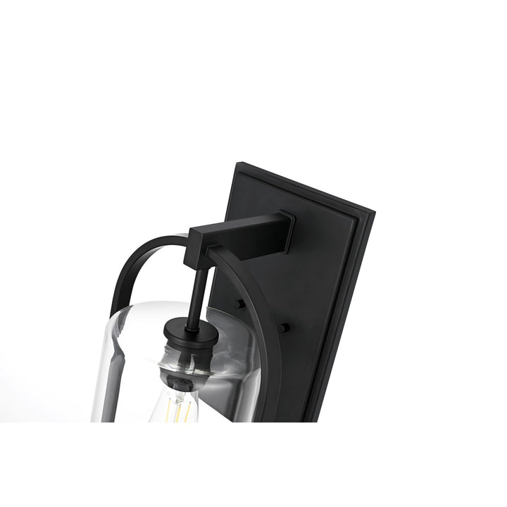 10 Inch Outdoor Wall Sconce In Black - View 5 - Joshua Marshal
