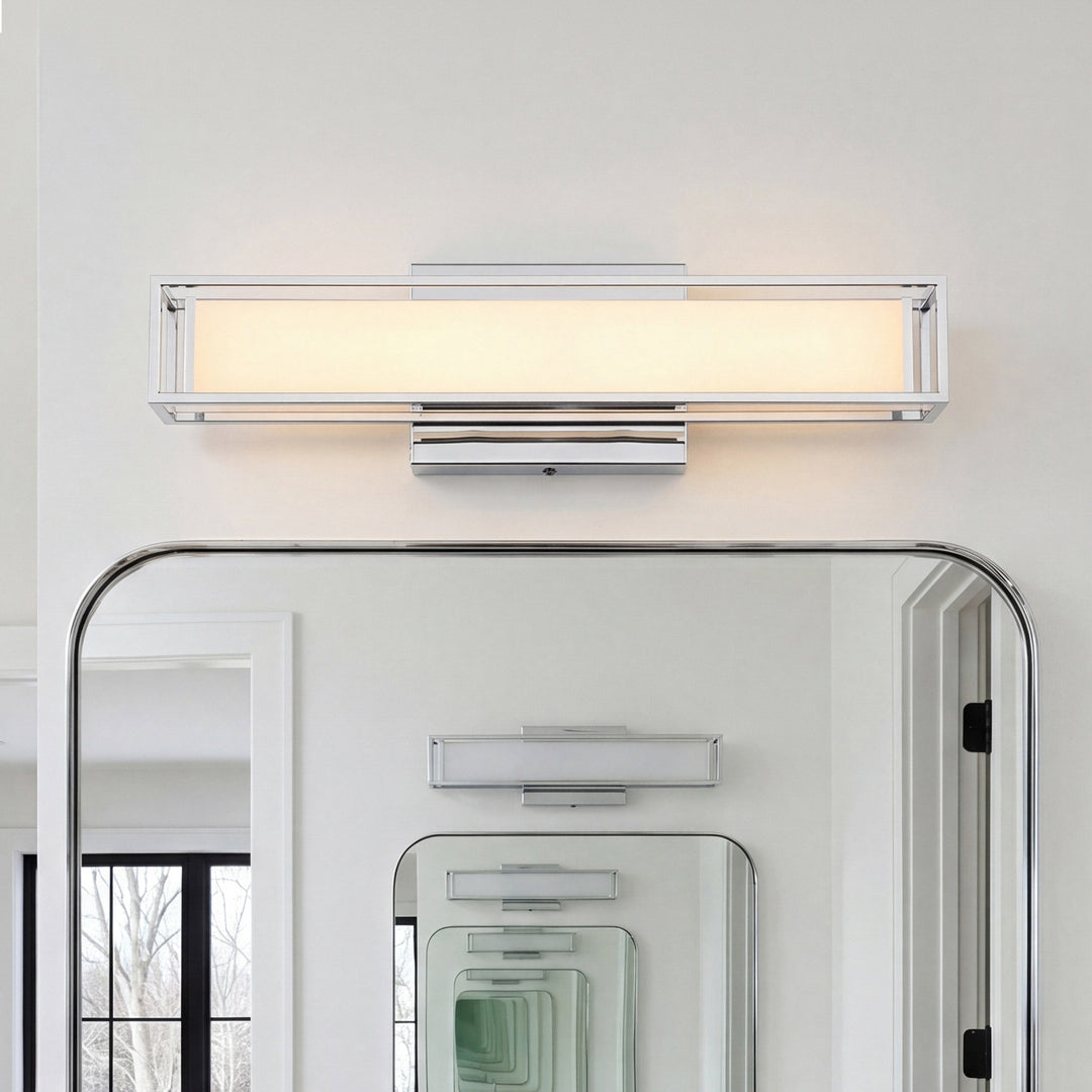 16 Inch Led Wall Sconce In Chrome Chrome Finish - LIGHTING by Joshua Marshal