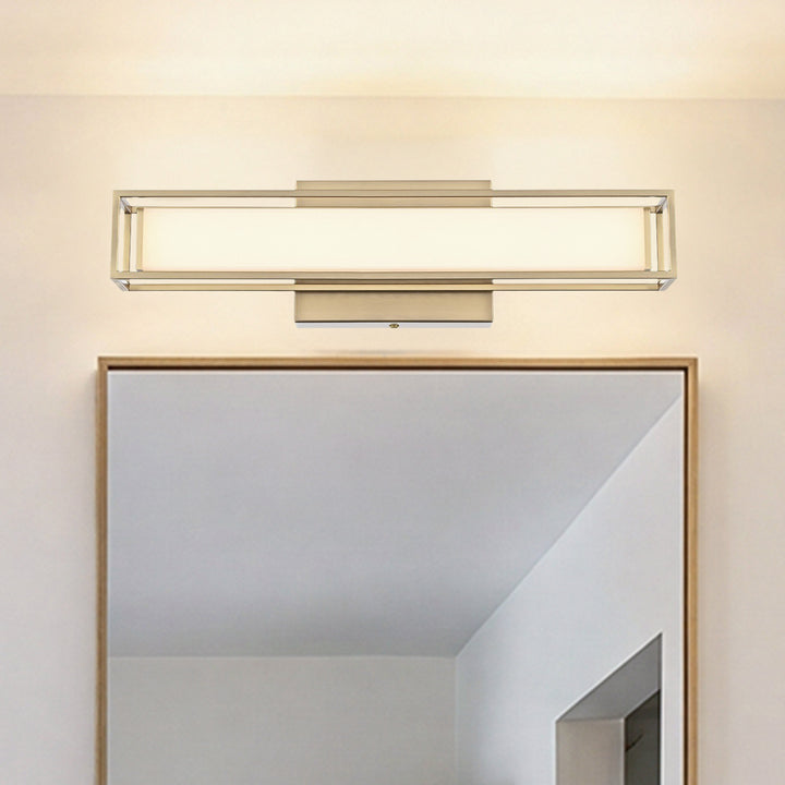 16 Inch Led Wall Sconce In Satin Gold Satin Gold Finish - LIGHTING by Joshua Marshal
