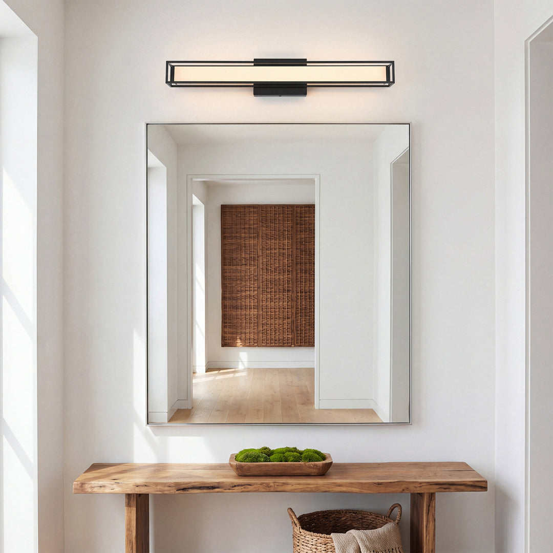 24 Inch Led Wall Sconce In Black - View 2 - Joshua Marshal