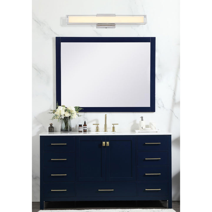 24 Inch Led Wall Sconce In Chrome - View 2 - Joshua Marshal