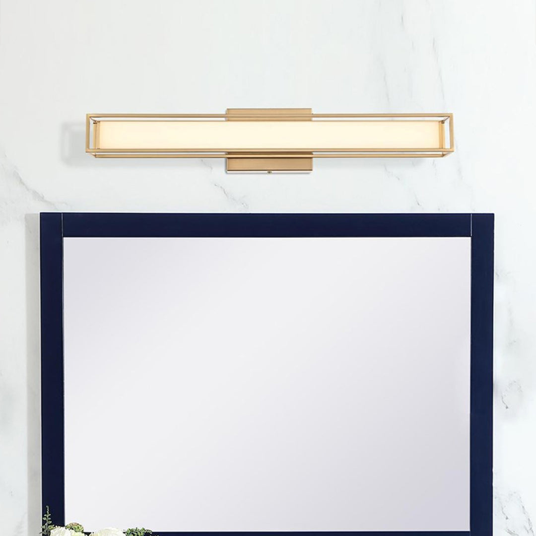 24 Inch Led Wall Sconce In Satin Gold Satin Gold Finish - LIGHTING by Joshua Marshal