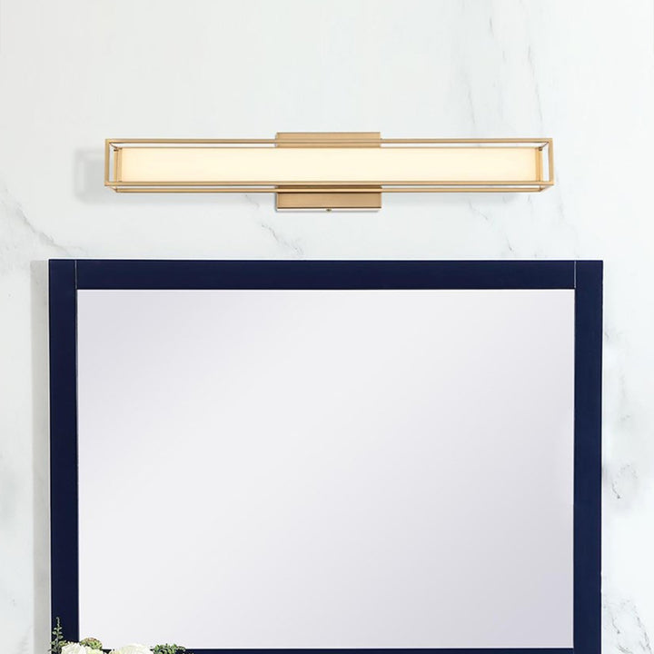 24 Inch Led Wall Sconce In Satin Gold Satin Gold Finish - LIGHTING by Joshua Marshal