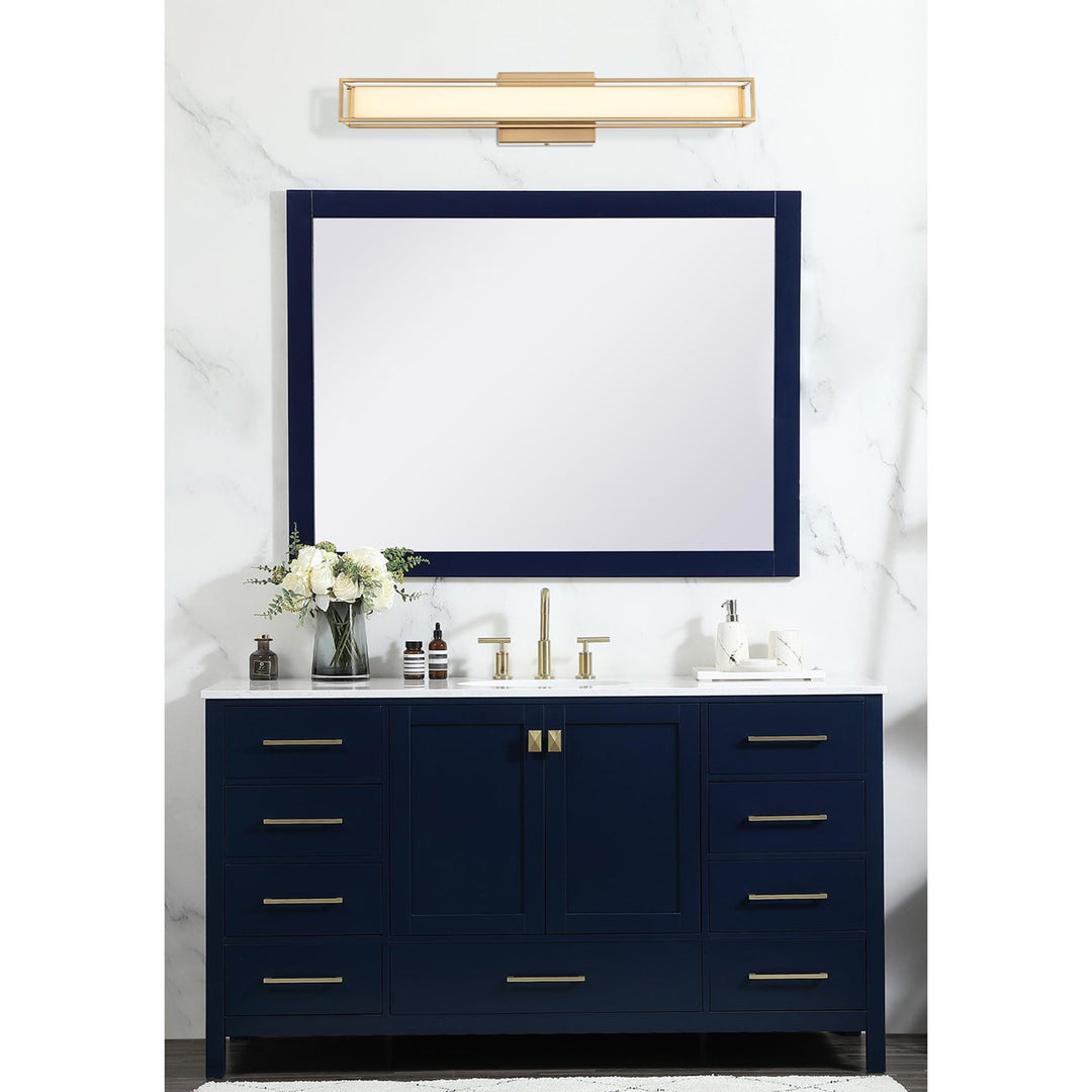 24 Inch Led Wall Sconce In Satin Gold - View 2 - Joshua Marshal