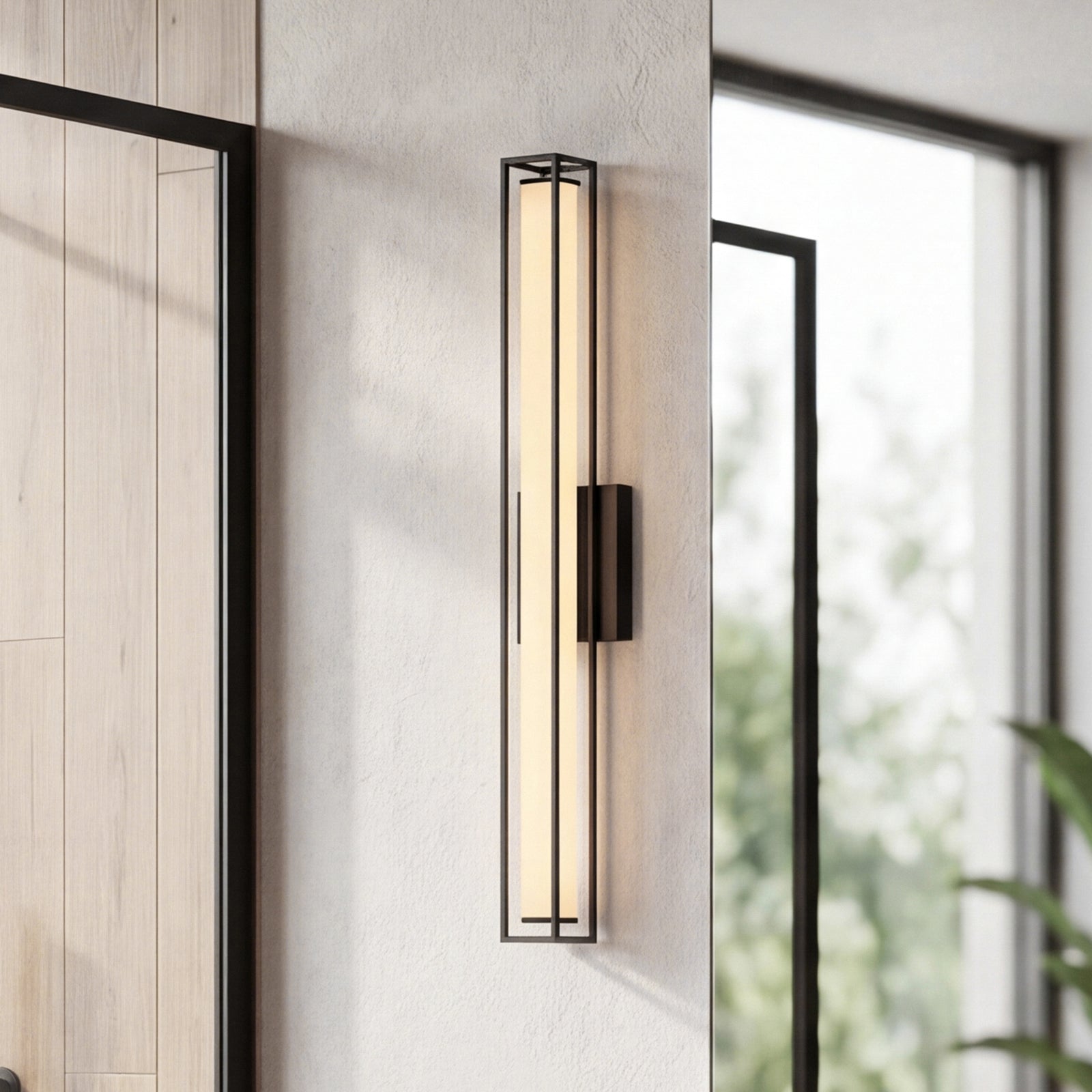 31 Inch Led Wall Sconce In Black Black Finish - LIGHTING by Joshua Marshal