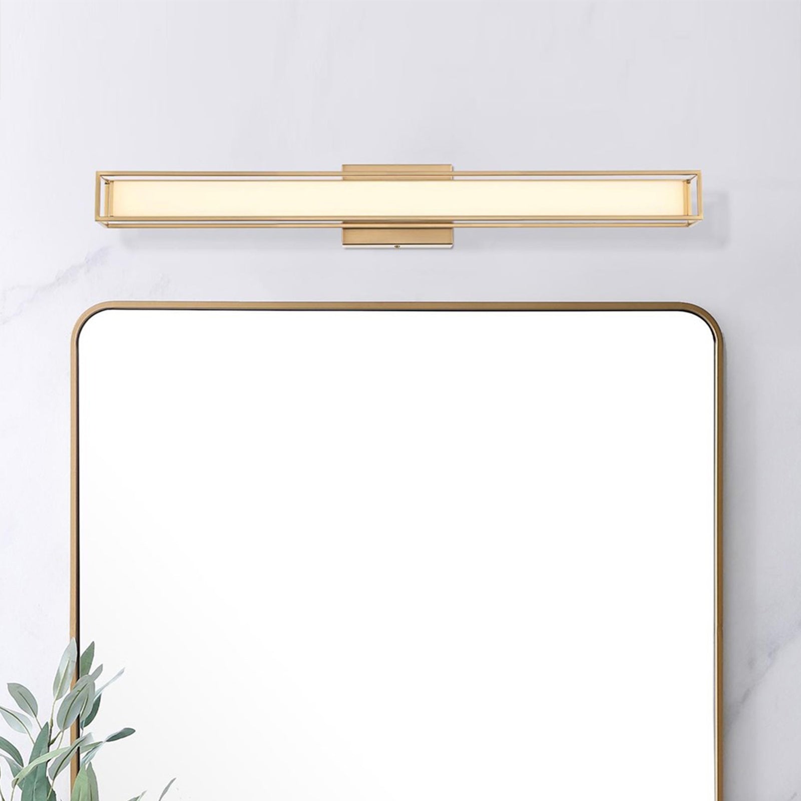 31 Inch Led Wall Sconce In Satin Gold Satin Gold Finish - LIGHTING by Joshua Marshal