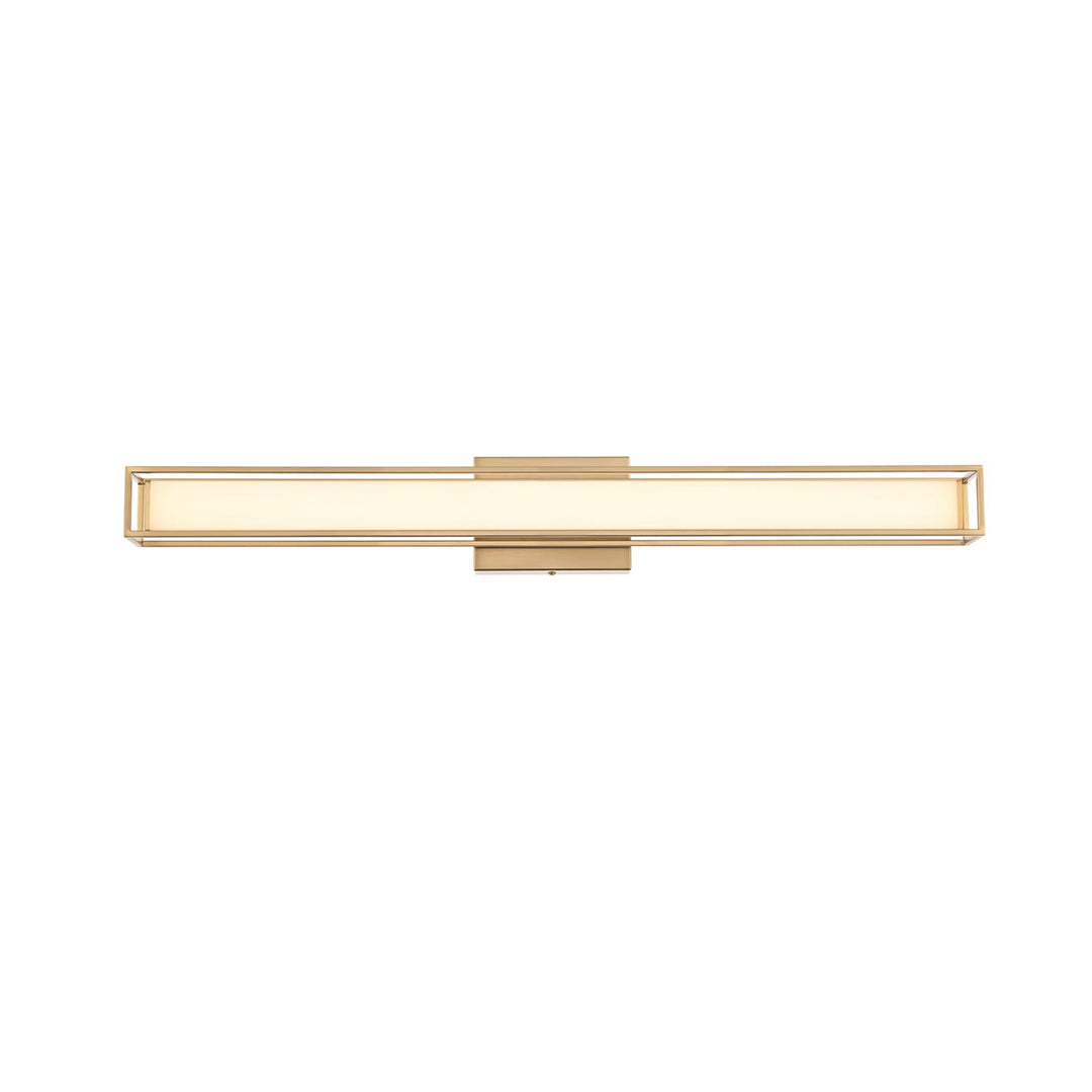 31 Inch Led Wall Sconce In Satin Gold - View 3 - Joshua Marshal