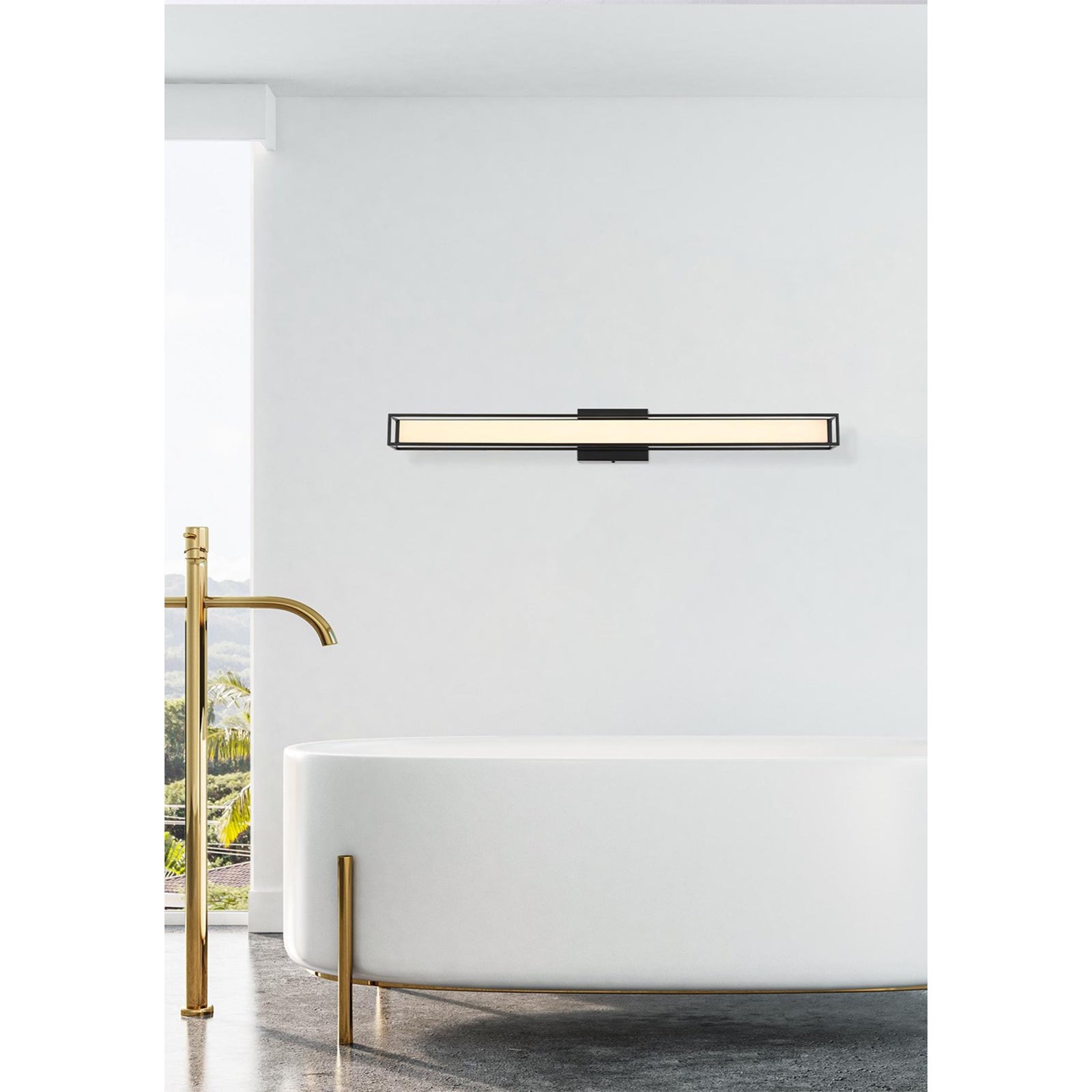36 Inch Led Wall Sconce In Black - View 2 - Joshua Marshal