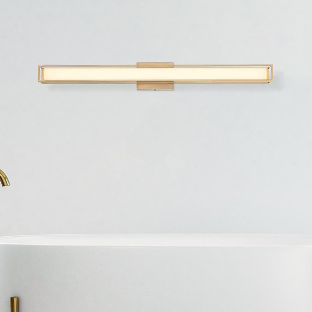 36 Inch Led Wall Sconce In Satin Gold Satin Gold Finish - LIGHTING by Joshua Marshal