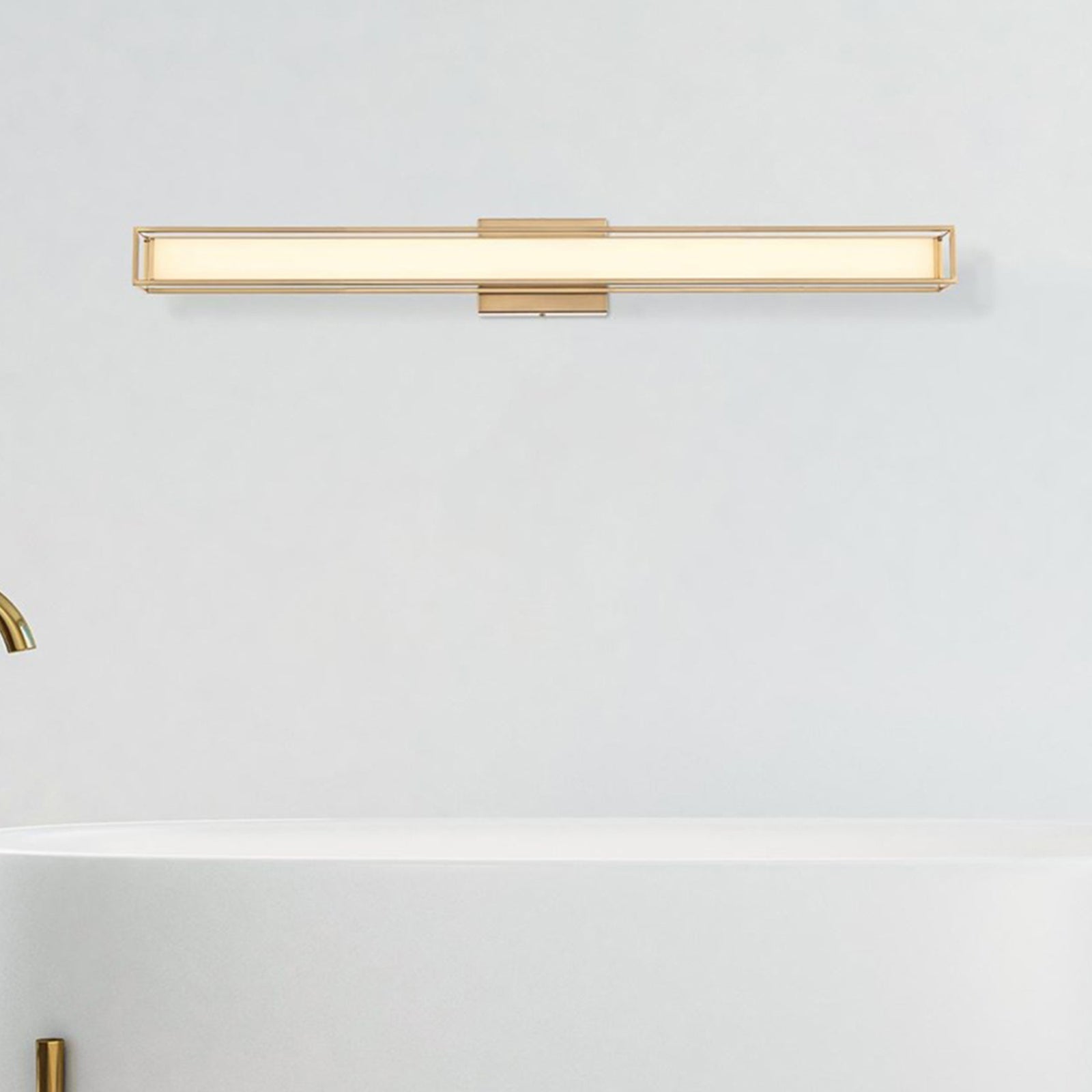 36 Inch Led Wall Sconce In Satin Gold Satin Gold Finish - LIGHTING by Joshua Marshal