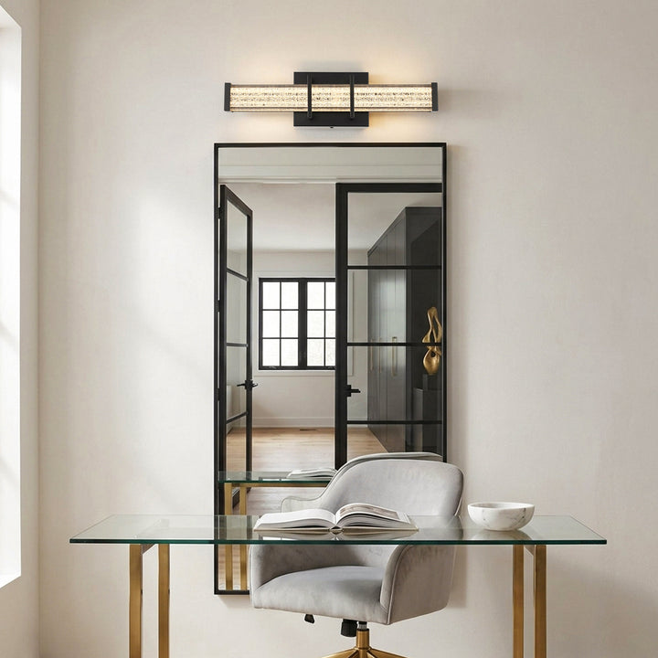 16 Inch Led Wall Sconce In Black - View 2 - Joshua Marshal