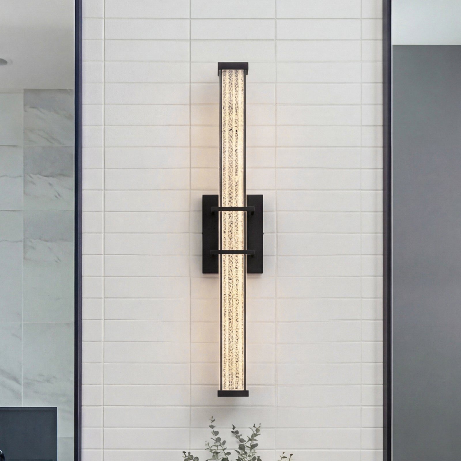 24 Inch Led Wall Sconce In Black Black Finish - LIGHTING by Joshua Marshal