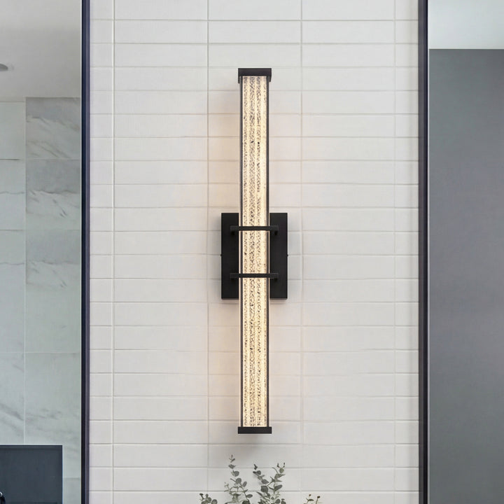 24 Inch Led Wall Sconce In Black Black Finish - LIGHTING by Joshua Marshal