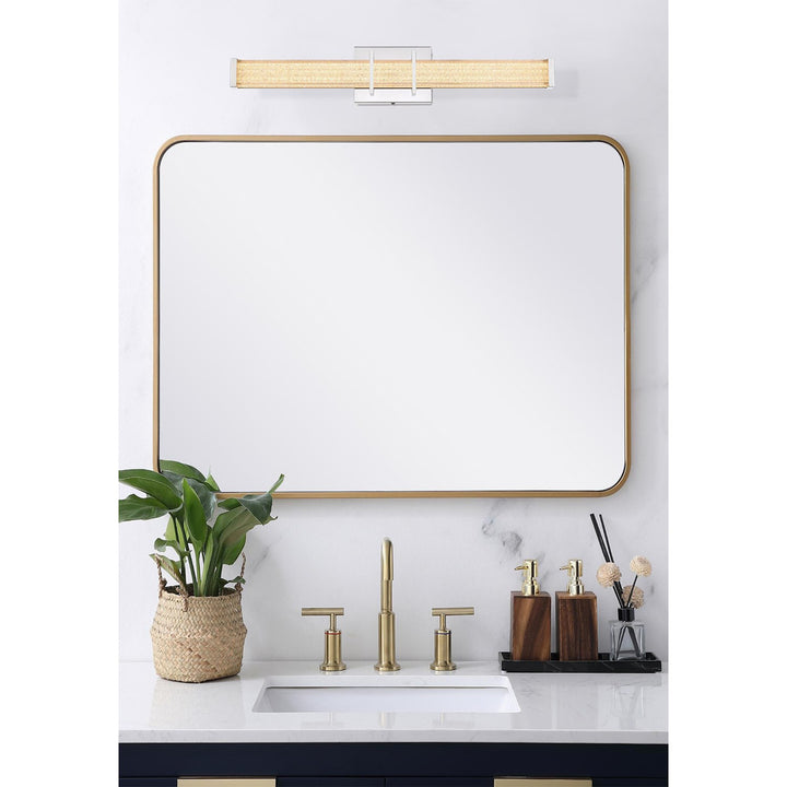 24 Inch Led Wall Sconce In Chrome - View 2 - Joshua Marshal