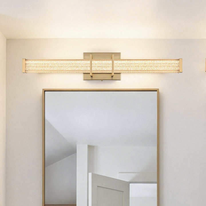 24 Inch Led Wall Sconce In Satin Gold Satin Gold Finish - LIGHTING by Joshua Marshal