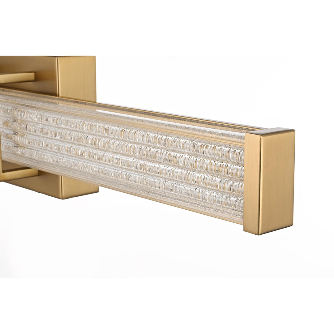 24 Inch Led Wall Sconce In Satin Gold - View 5 - Joshua Marshal