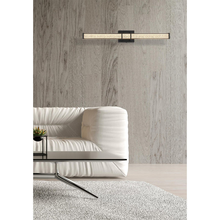 31 Inch Led Wall Sconce In Black - View 2 - Joshua Marshal