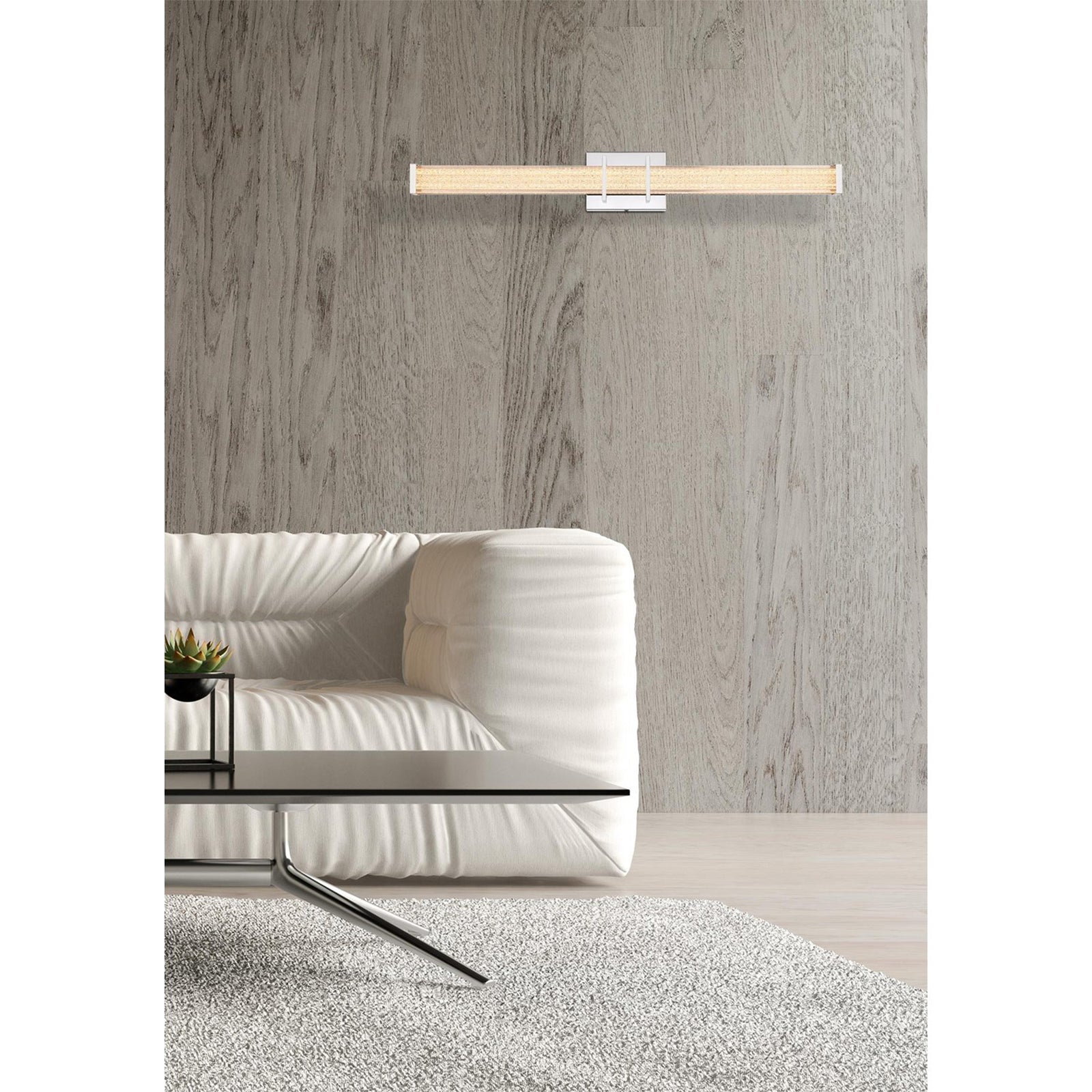 31 Inch Led Wall Sconce In Chrome - View 2 - Joshua Marshal