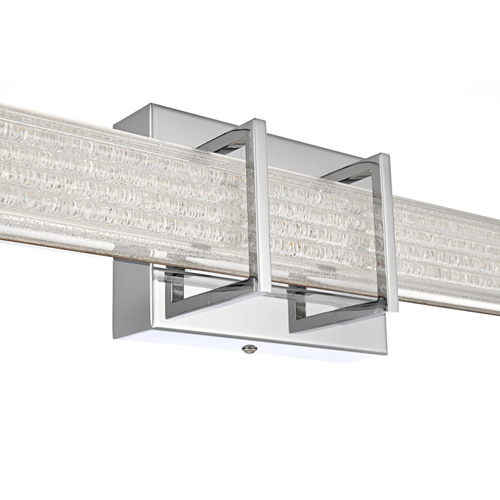 31 Inch Led Wall Sconce In Chrome - View 5 - Joshua Marshal