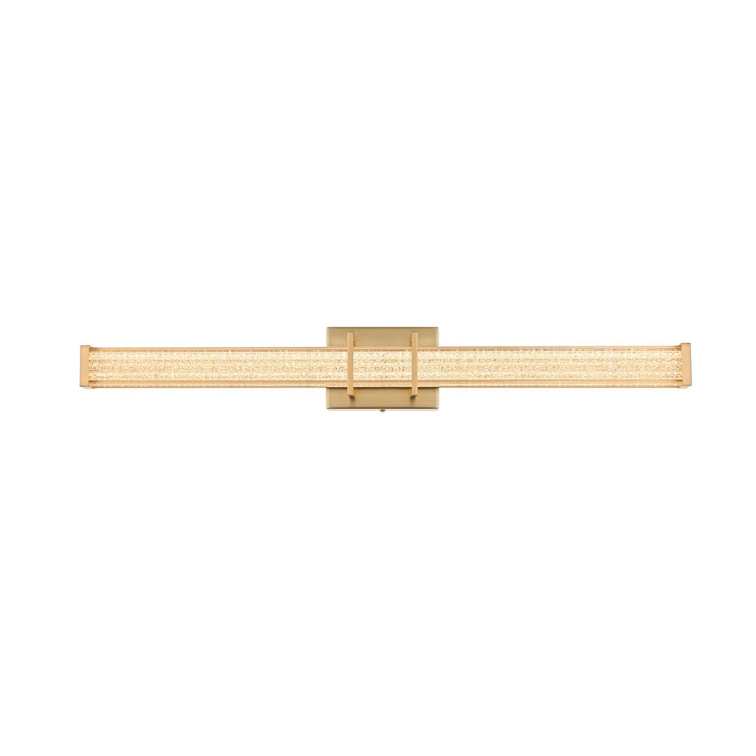 31 Inch Led Wall Sconce In Satin Gold - View 3 - Joshua Marshal