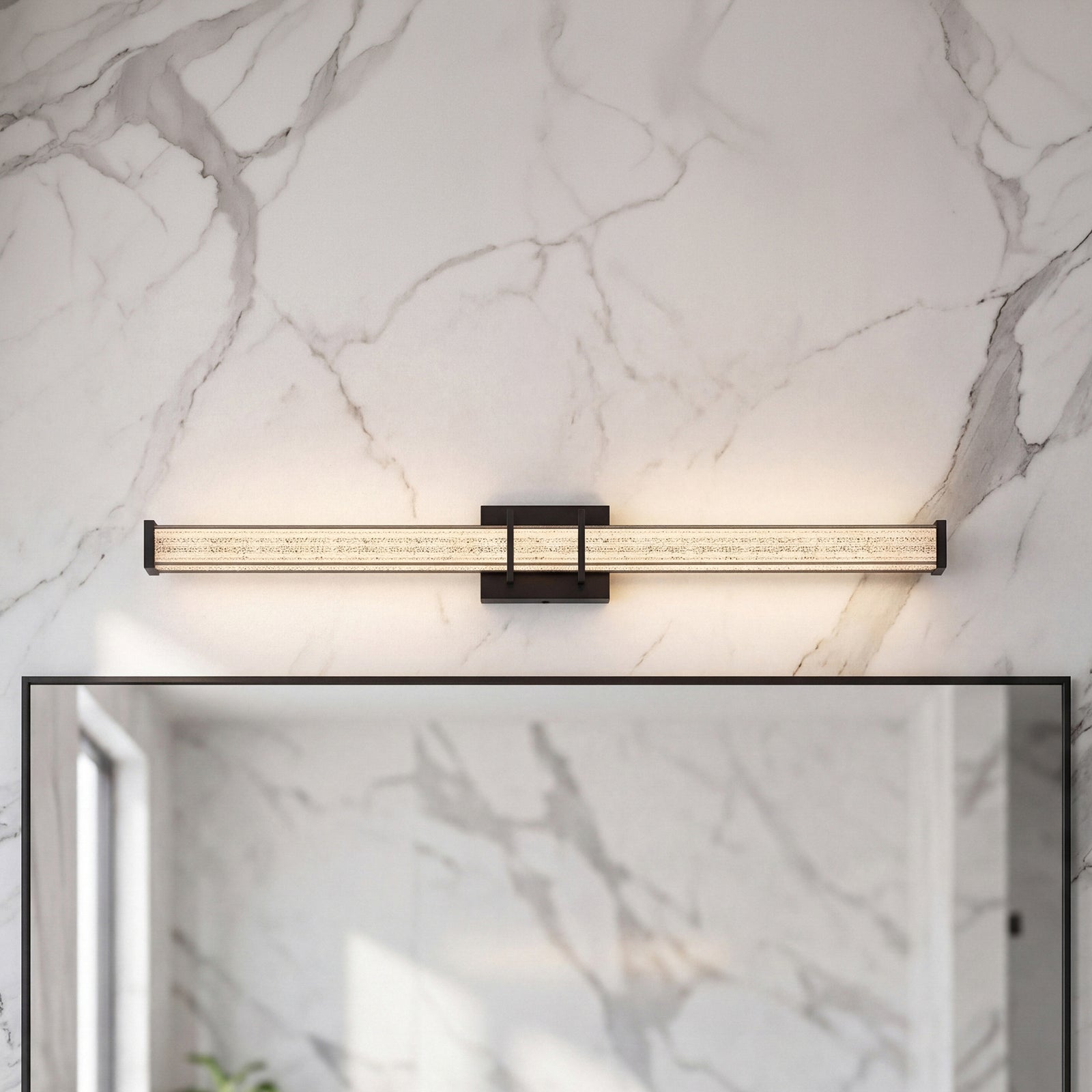 36 Inch Led Wall Sconce In Black Black Finish - LIGHTING by Joshua Marshal