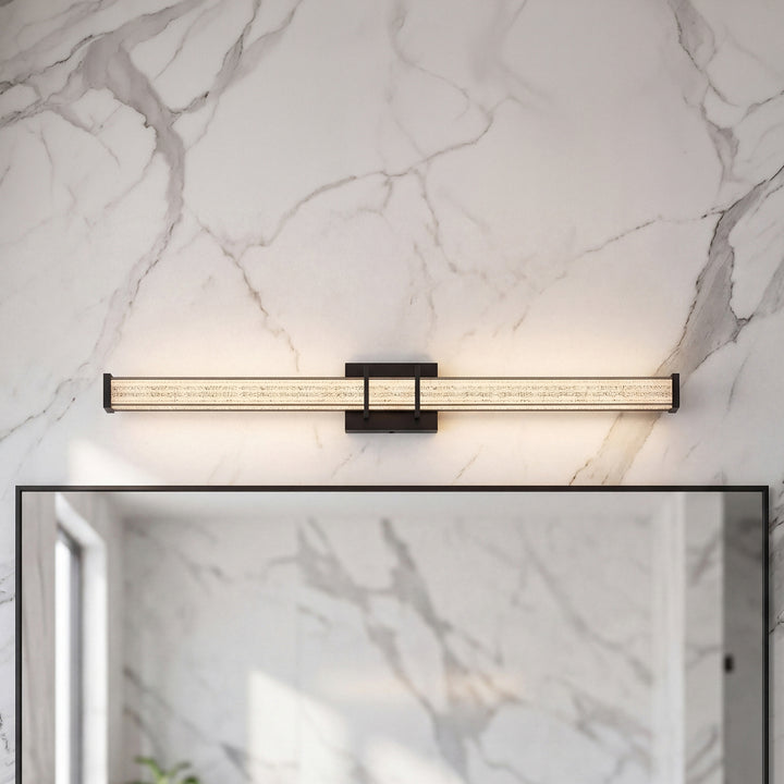 36 Inch Led Wall Sconce In Black Black Finish - LIGHTING by Joshua Marshal