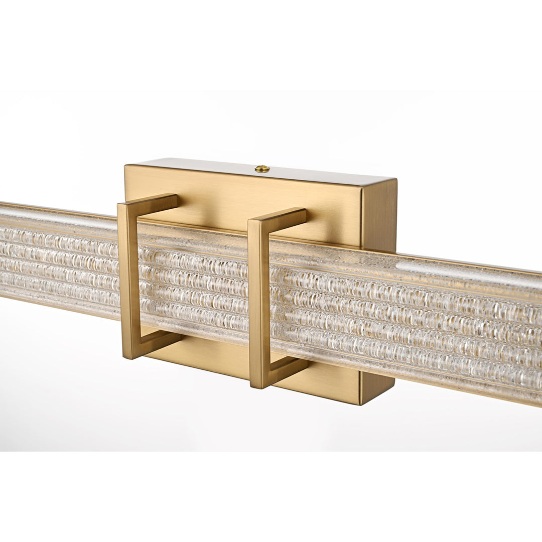 36 Inch Led Wall Sconce In Satin Gold - View 5 - Joshua Marshal
