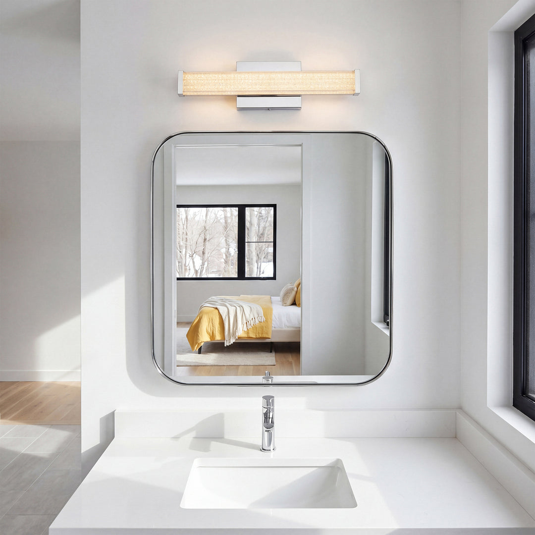 16 Inch Led Wall Sconce In Chrome - View 2 - Joshua Marshal