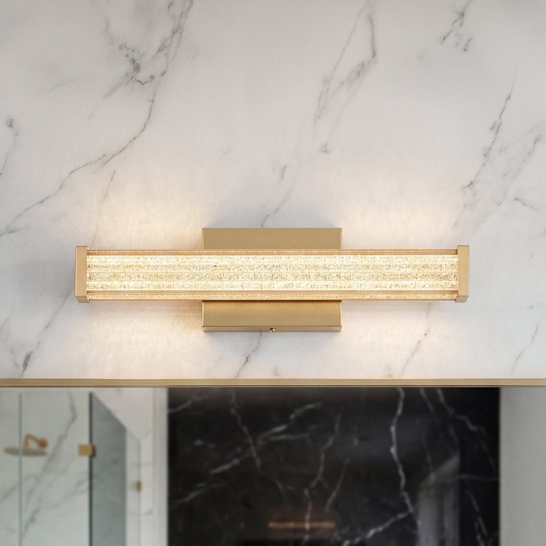 16 Inch Led Wall Sconce In Satin Gold Satin Gold Finish - LIGHTING by Joshua Marshal