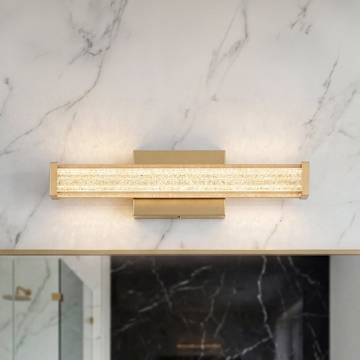 16 Inch Led Wall Sconce In Satin Gold Satin Gold Finish - LIGHTING by Joshua Marshal