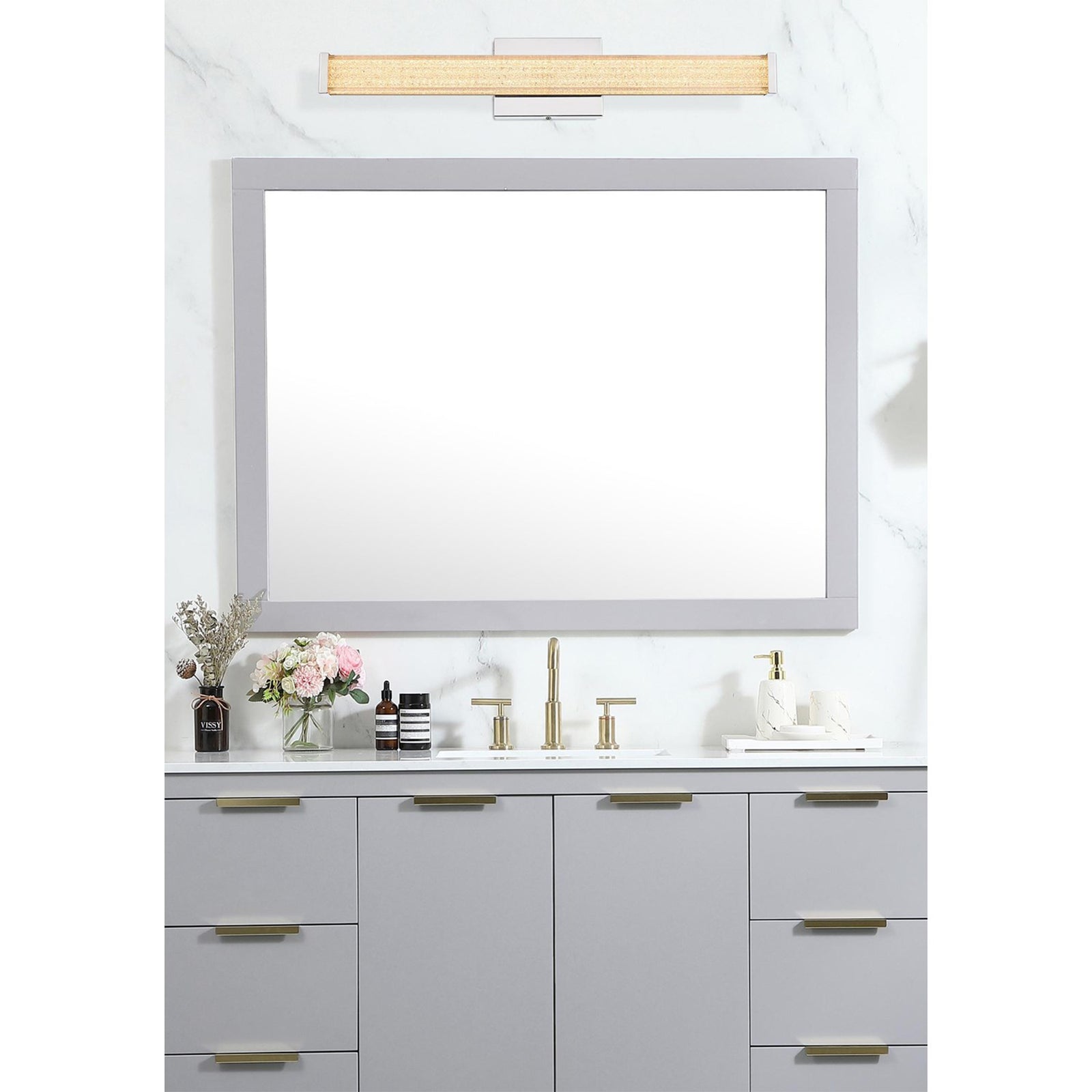 24 Inch Led Wall Sconce In Chrome - View 2 - Joshua Marshal