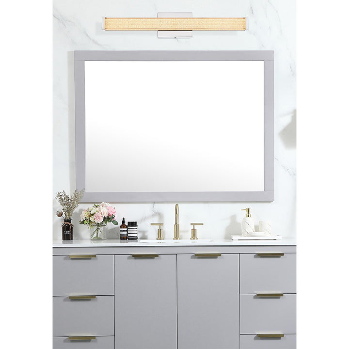 24 Inch Led Wall Sconce In Chrome - View 2 - Joshua Marshal