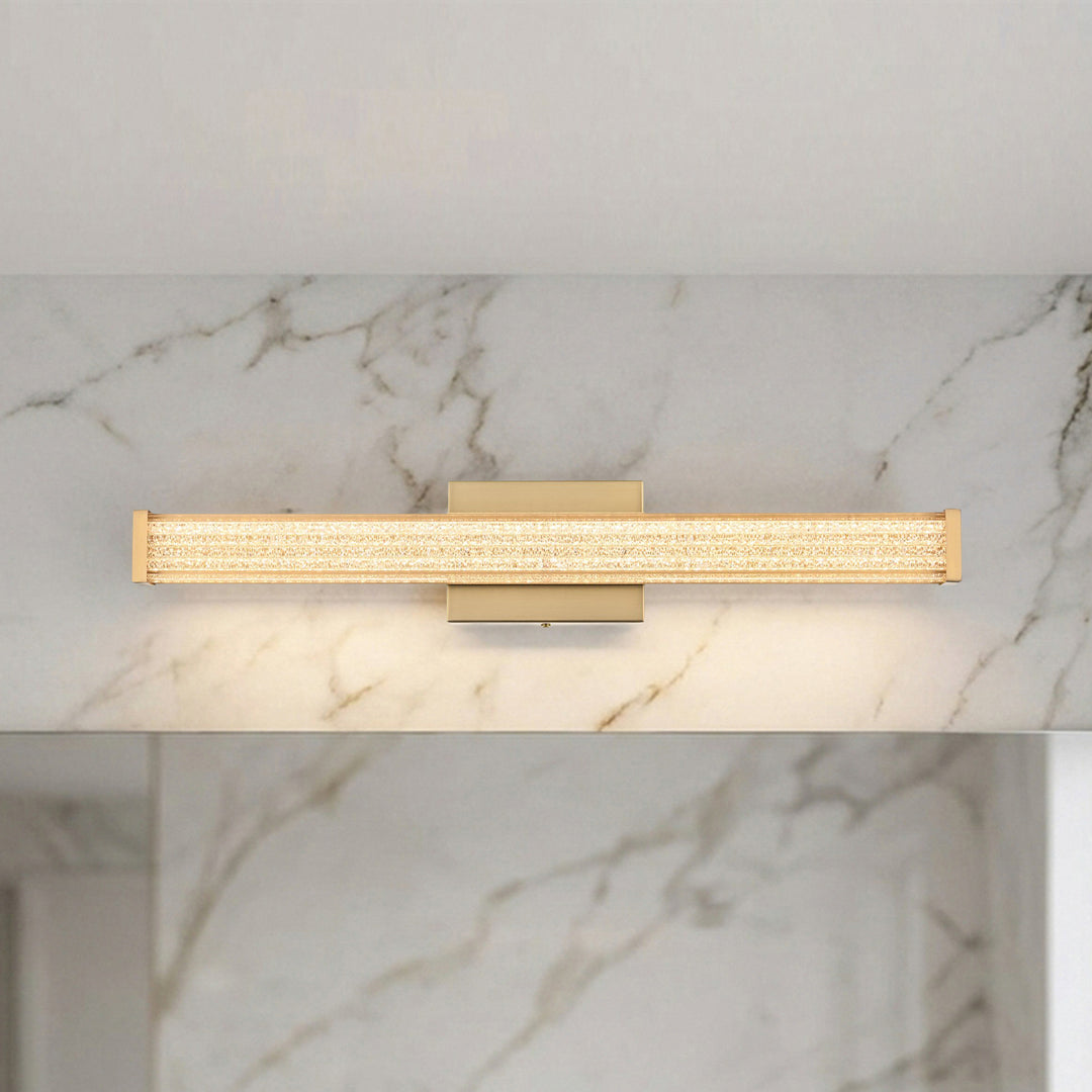 24 Inch Led Wall Sconce In Satin Gold Satin Gold Finish - LIGHTING by Joshua Marshal