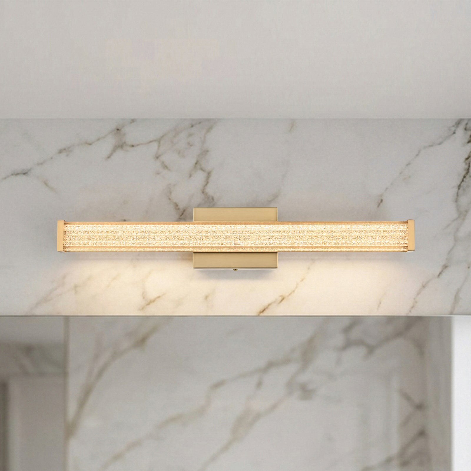 24 Inch Led Wall Sconce In Satin Gold Satin Gold Finish - LIGHTING by Joshua Marshal