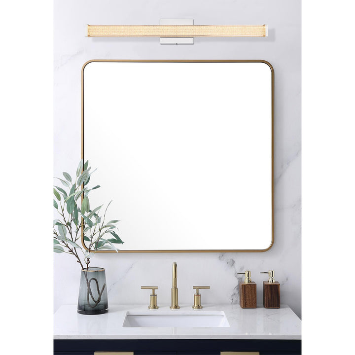 31 Inch Led Wall Sconce In Chrome - View 2 - Joshua Marshal