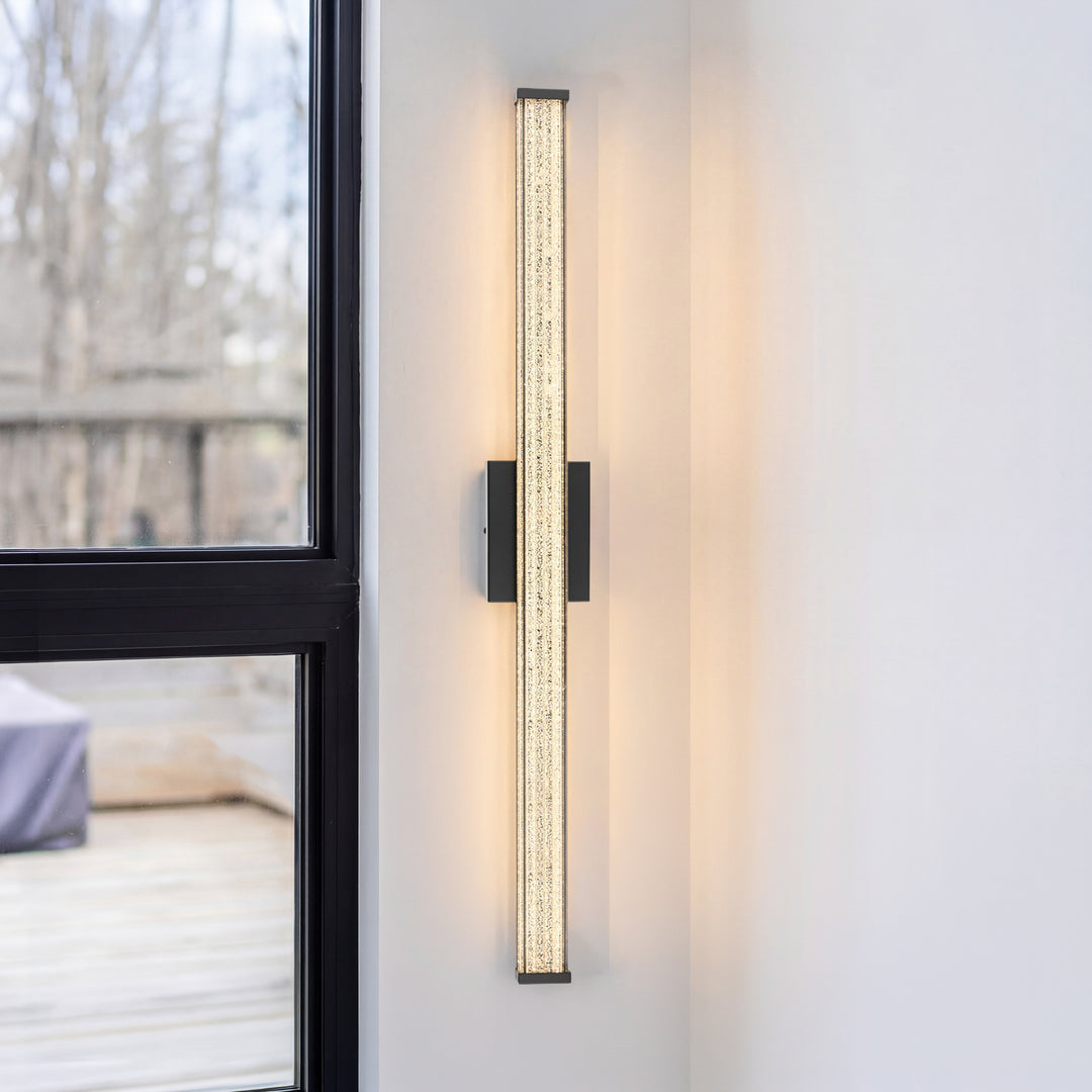 36 Inch Led Wall Sconce In Black Black Finish - LIGHTING by Joshua Marshal