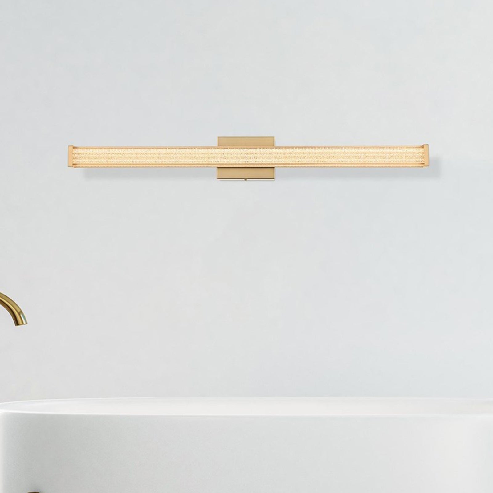 36 Inch Led Wall Sconce In Satin Gold Satin Gold Finish - LIGHTING by Joshua Marshal