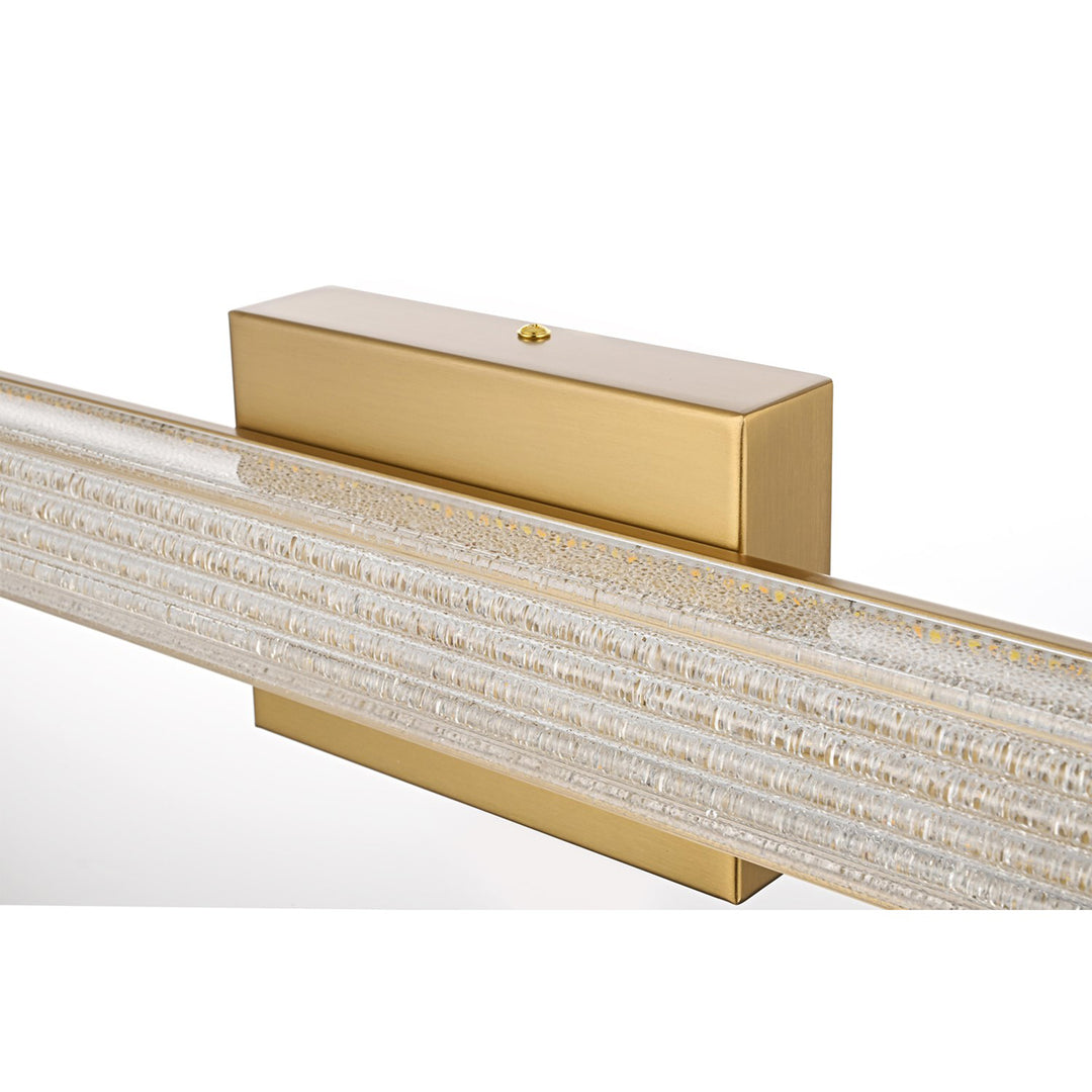 36 Inch Led Wall Sconce In Satin Gold - View 5 - Joshua Marshal
