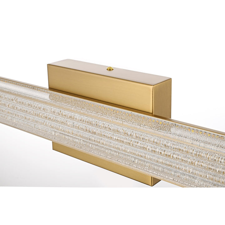 36 Inch Led Wall Sconce In Satin Gold - View 5 - Joshua Marshal
