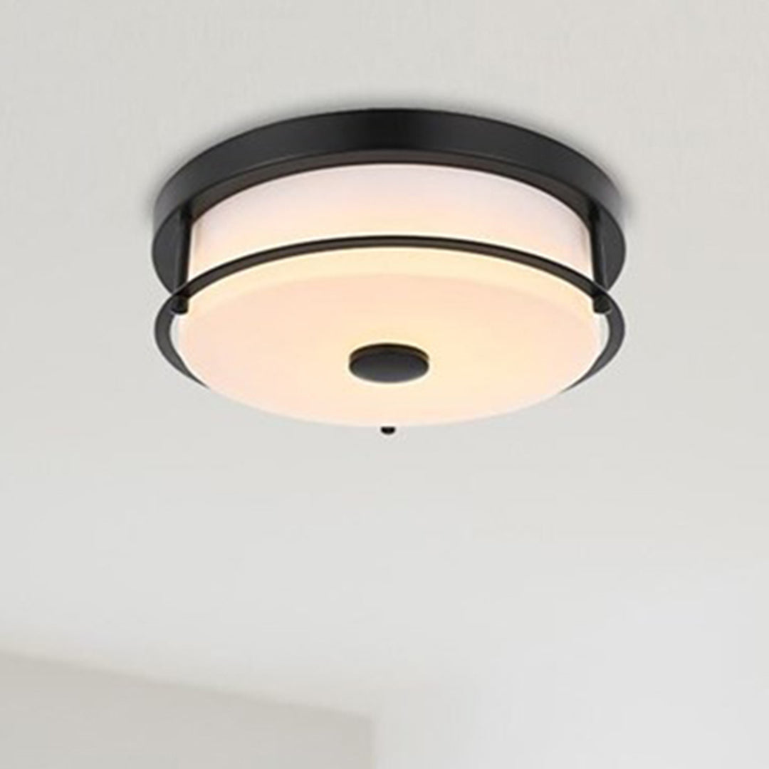 12 Inch Led Flush Mount In Black Black Finish - LIGHTING by Joshua Marshal