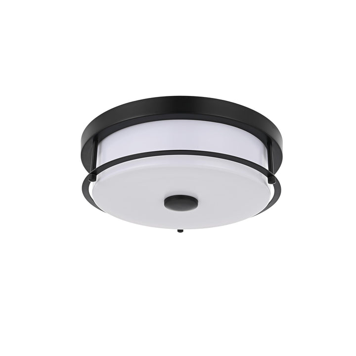 12 Inch Led Flush Mount In Black - View 4 - Joshua Marshal