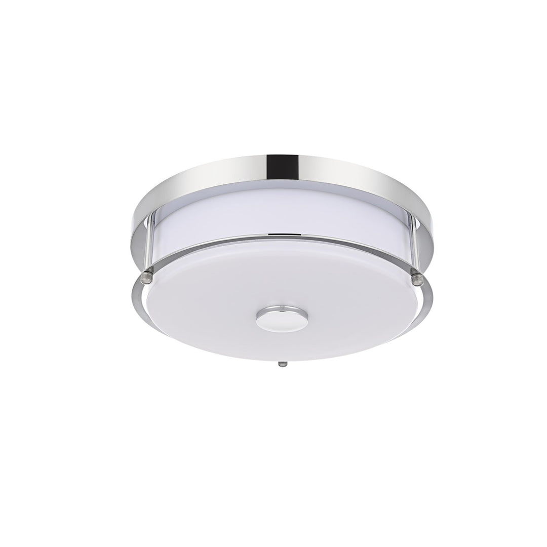 12 Inch Led Flush Mount In Chrome - View 4 - Joshua Marshal