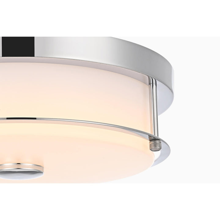 12 Inch Led Flush Mount In Chrome - View 5 - Joshua Marshal