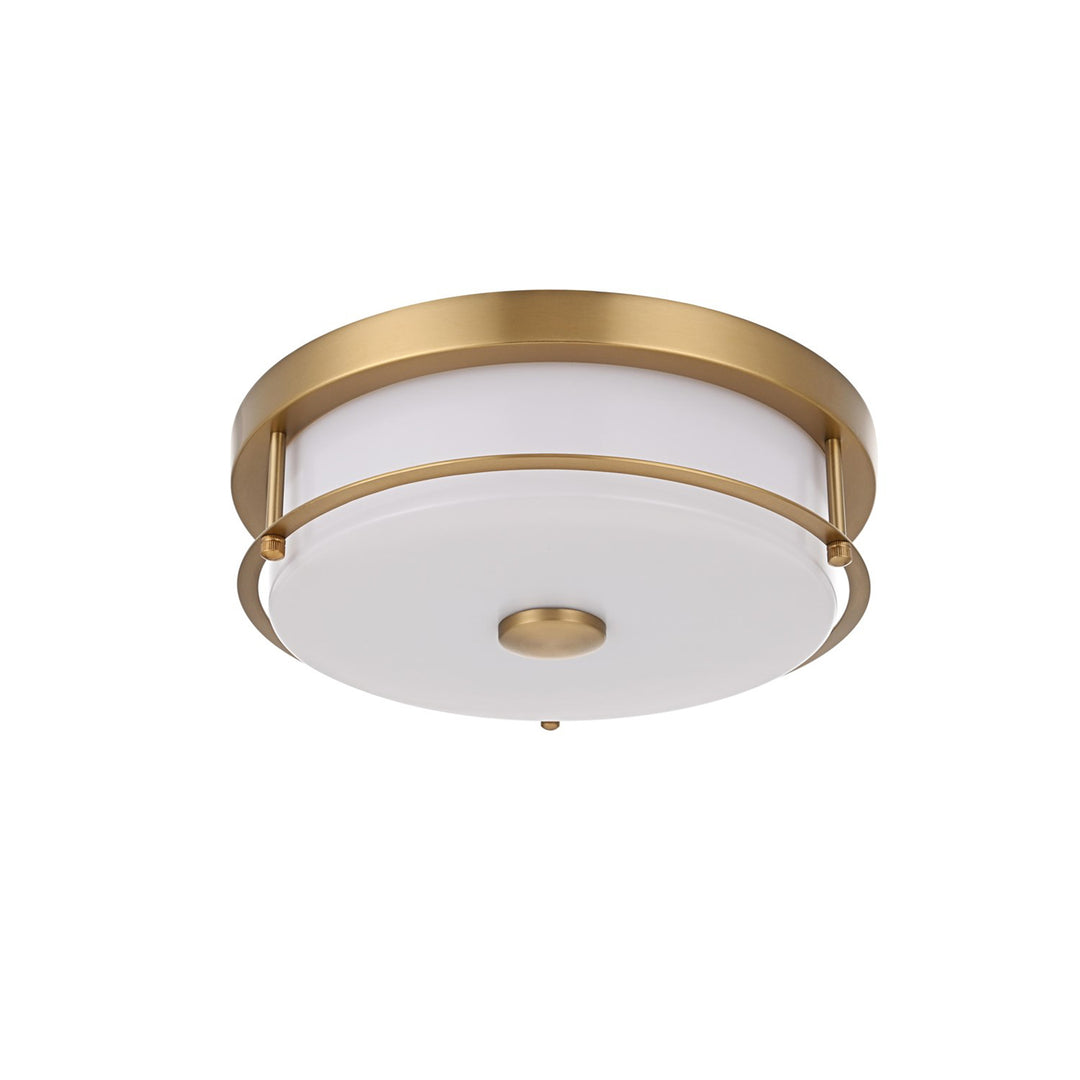 12 Inch Led Flush Mount In Satin Gold - View 4 - Joshua Marshal