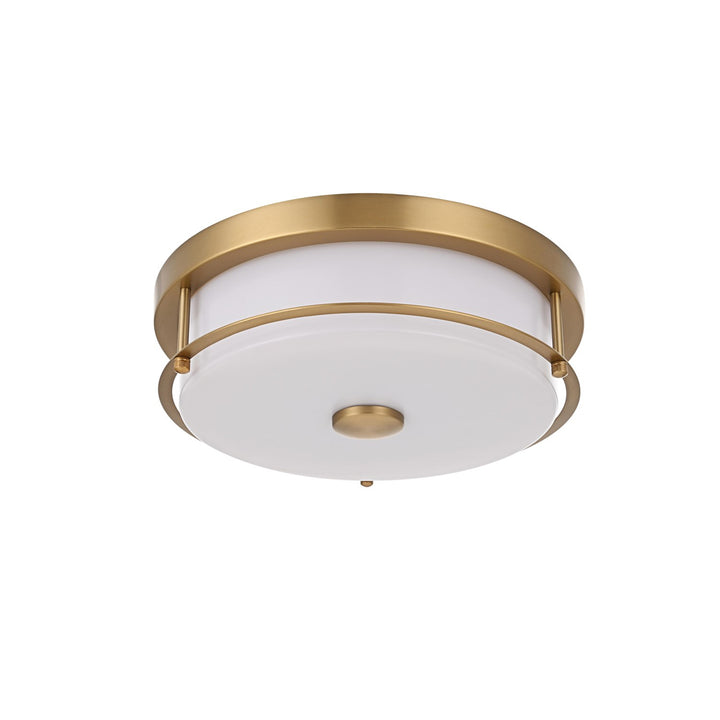 12 Inch Led Flush Mount In Satin Gold - View 4 - Joshua Marshal